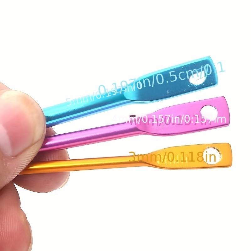 Crochet Color Aluminum Oxide Crochet Needles, Stainless Steel Single-head Knitting Small Short Crochet Needles, Easy To Carry