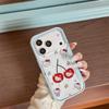 Cute Light Blue Hello Kitty Cherry Phone Case For iPhone 17 16 15 14 Pro Max Star Pattern Clear Protective Cover