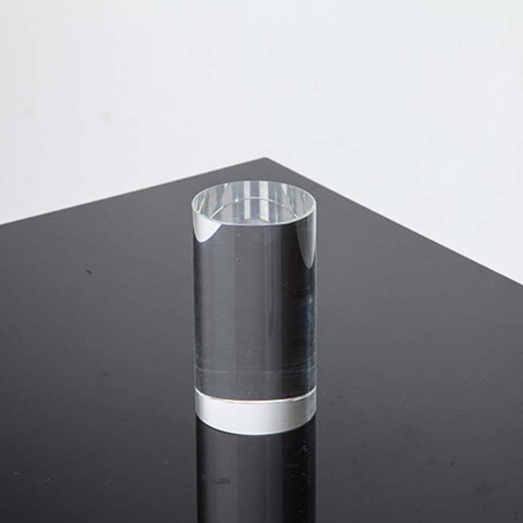 Supporto espositore cilindrico in acrilico, Organizzatore da tavolo a blocco per fotografia per dessert,