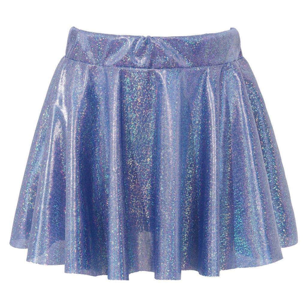 Girls Dance Skirt Elastic Waistband Shiny Sequins Style Performance Skirt Practice Wear Bottom
