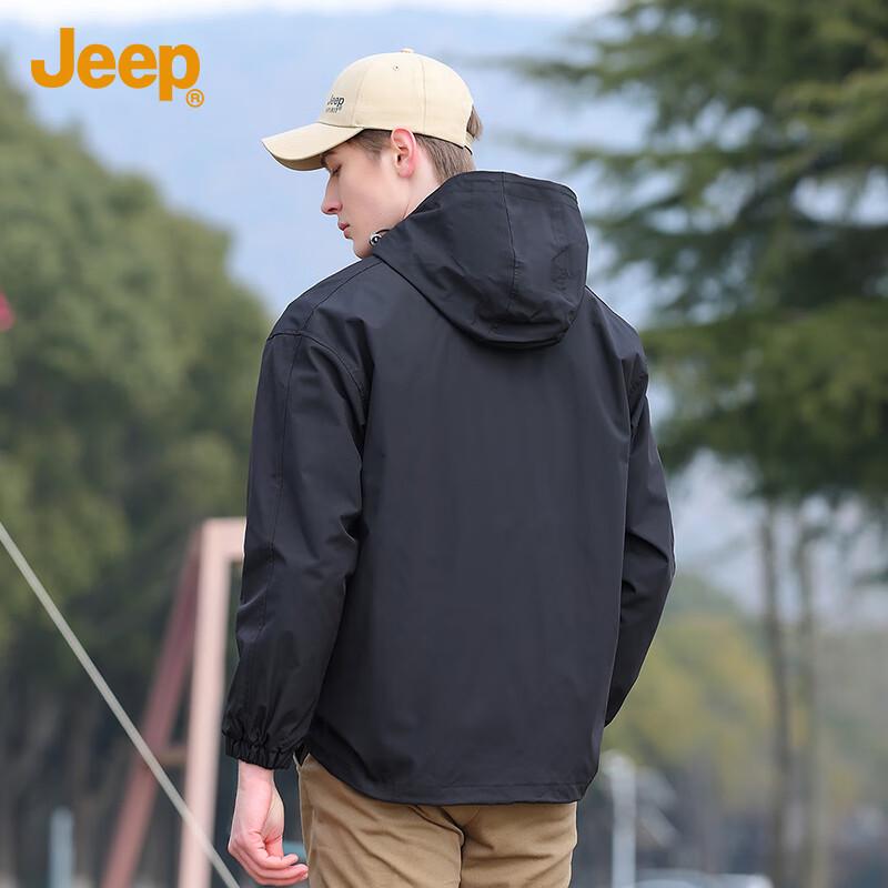 JEEP Men's Spring Outdoor Hooded Jacket