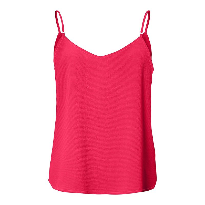 Top fin à bouton sans manche uni Femme ONLY