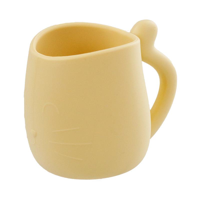 Silicone Cup Anti-fall Cute Cat Cup Home Drinking Cup  Caneca Water Cup with Handle Cute Cup Mouthwash Cup