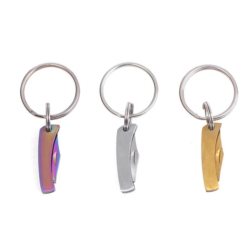 New Stainless Steel Mini Folding Knife Ultra Small Portable Pocket Knife Express Open Box Keychain EDC Small Folding Knife
