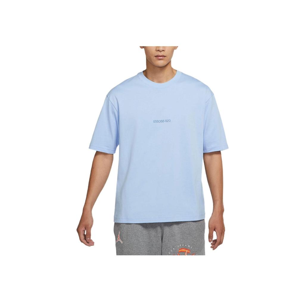 Jordan Casual Breathable Short Sleeve T-Shirt Men Tops Blue DR9621-468