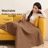 Hot Sale Portable Electric Heated Travel Blanket with USB Charging for Outdoor Use, Office Warming Blanket Without Power Bank