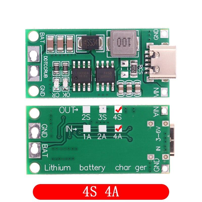 Multi-Cell 2S 3S 4S Type-C To 8.4V 12.6V 16.8V Step-Up Boost LiPo Polymer Li-Ion Charger 7.4V 11.1V 14.8V 18650 Lithium Battery
