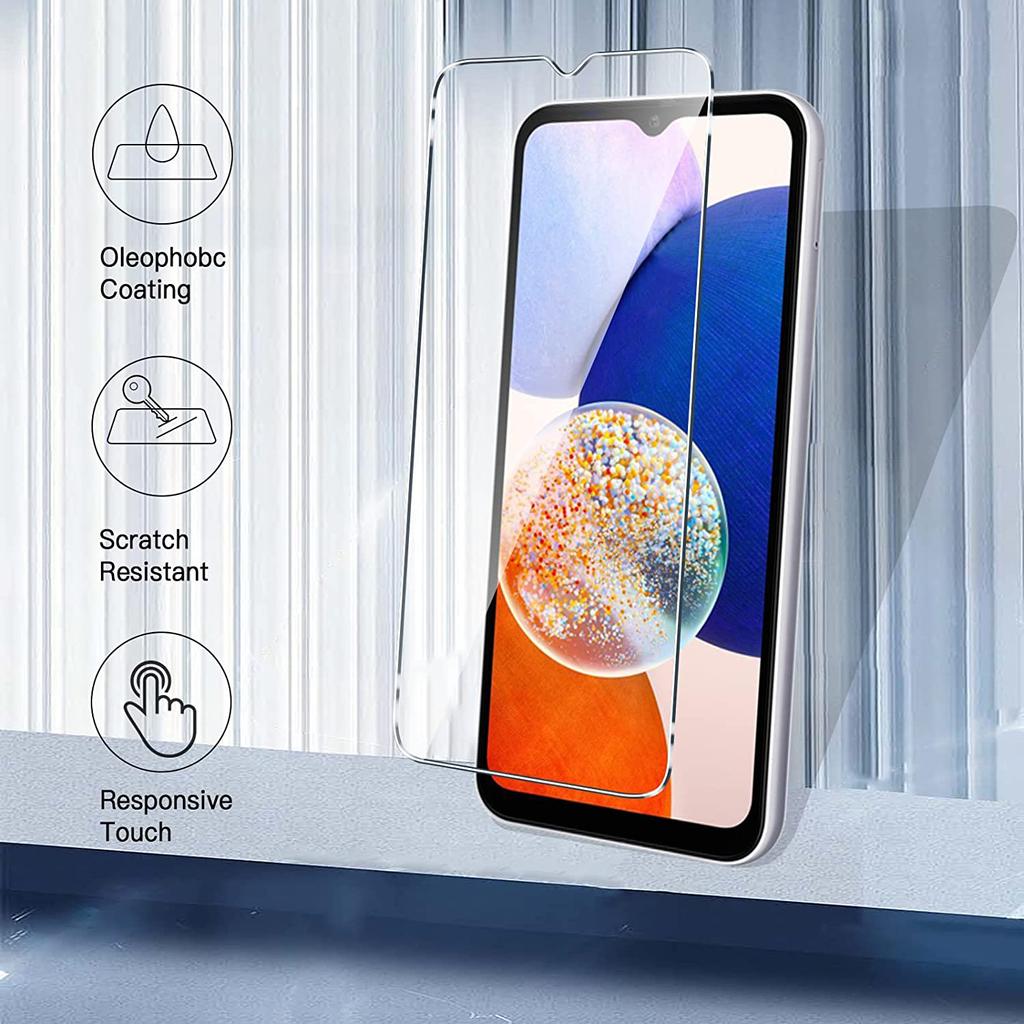3pcs Tempered Glass For Samsung Galaxy A54 A34 A14 5G A24 A14 4G Glass Screen Protector Cover Protective Film