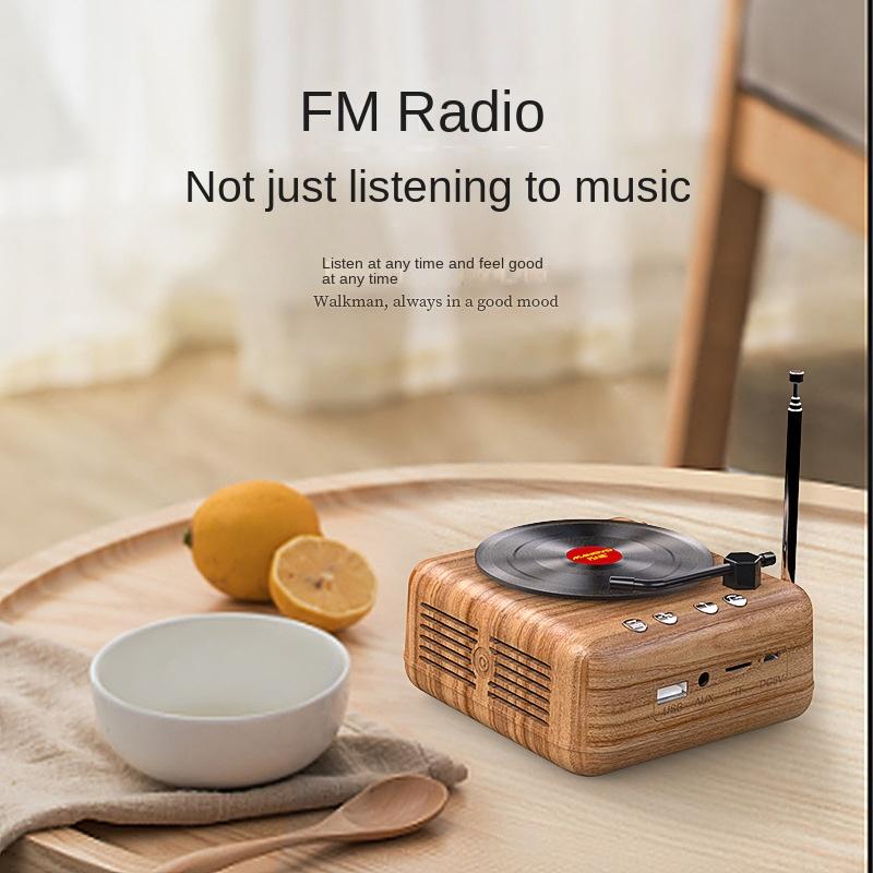 Factory Wholesale Atomic Vinyl Record Bluetooth Speaker Creative Retro Gramophone Bluetooth Audio Radio Gifts