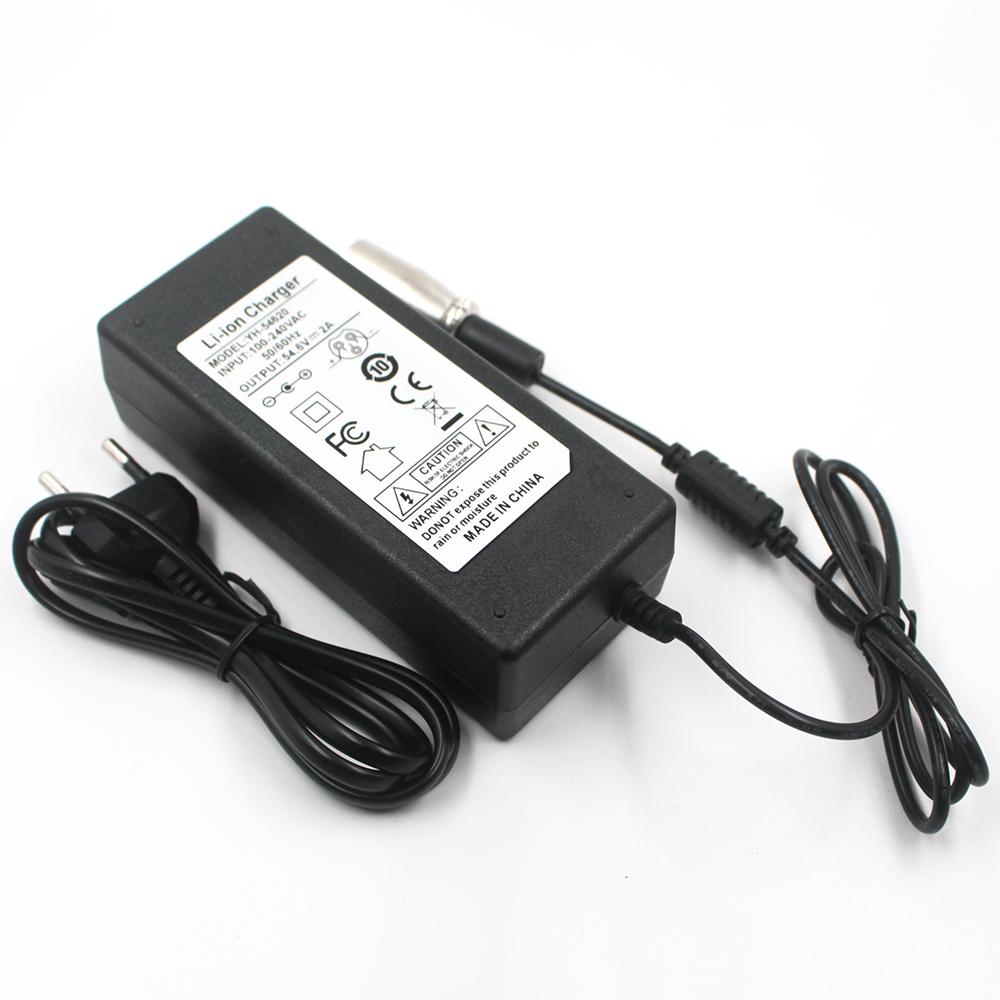 24V 29.4V 2A / 36V 42V 2A / 48V 54.6V 2A For Littium Battery Li Ion Li-ion Charger DC Plug XLRM 3P 18MM