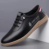 Men's Shoes Spring Trend Versatile One-pedal Lazy Business Casual Leather Shoes Soft Sole Dad Driving Shoes