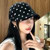 Korean Polka Dot Forward Hat, Women Wear Duck Tongue Beret In Summer, Big Head Circumference, Thin Painter Hat
