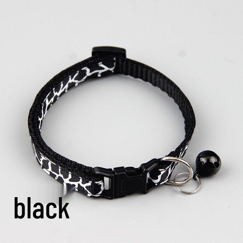 

Adjustable Mesh Cat & Dog Collar with Bell Width 1CM / Adjustable 19-32CM чёрный