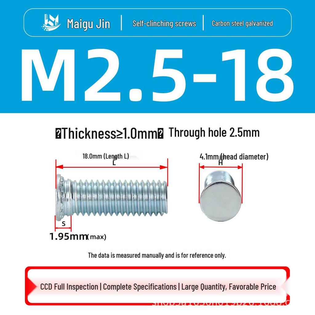 Flat Head Carbon Steel Galvanized Rivet Nuts FH-M2 to M10 - Free Shipping
