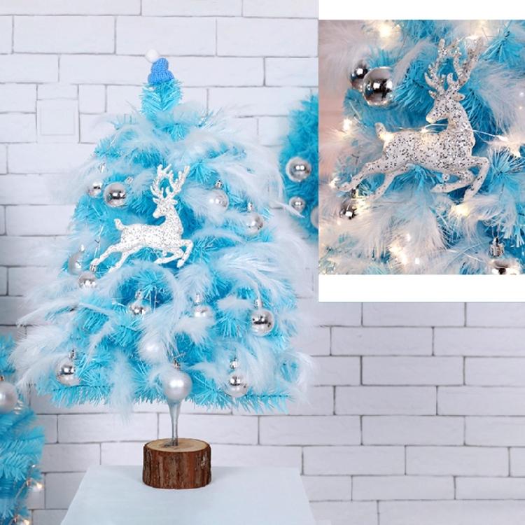 Tabletop Miniatures Feather Christmas Tree with Light Quick &Easy Installation