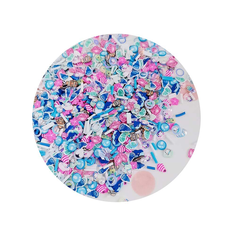 1kg Custom Mix Shell Ocean Theme Kawaii Decors Small Shimmer Clay Supplies Ideal for Kids Art Projects