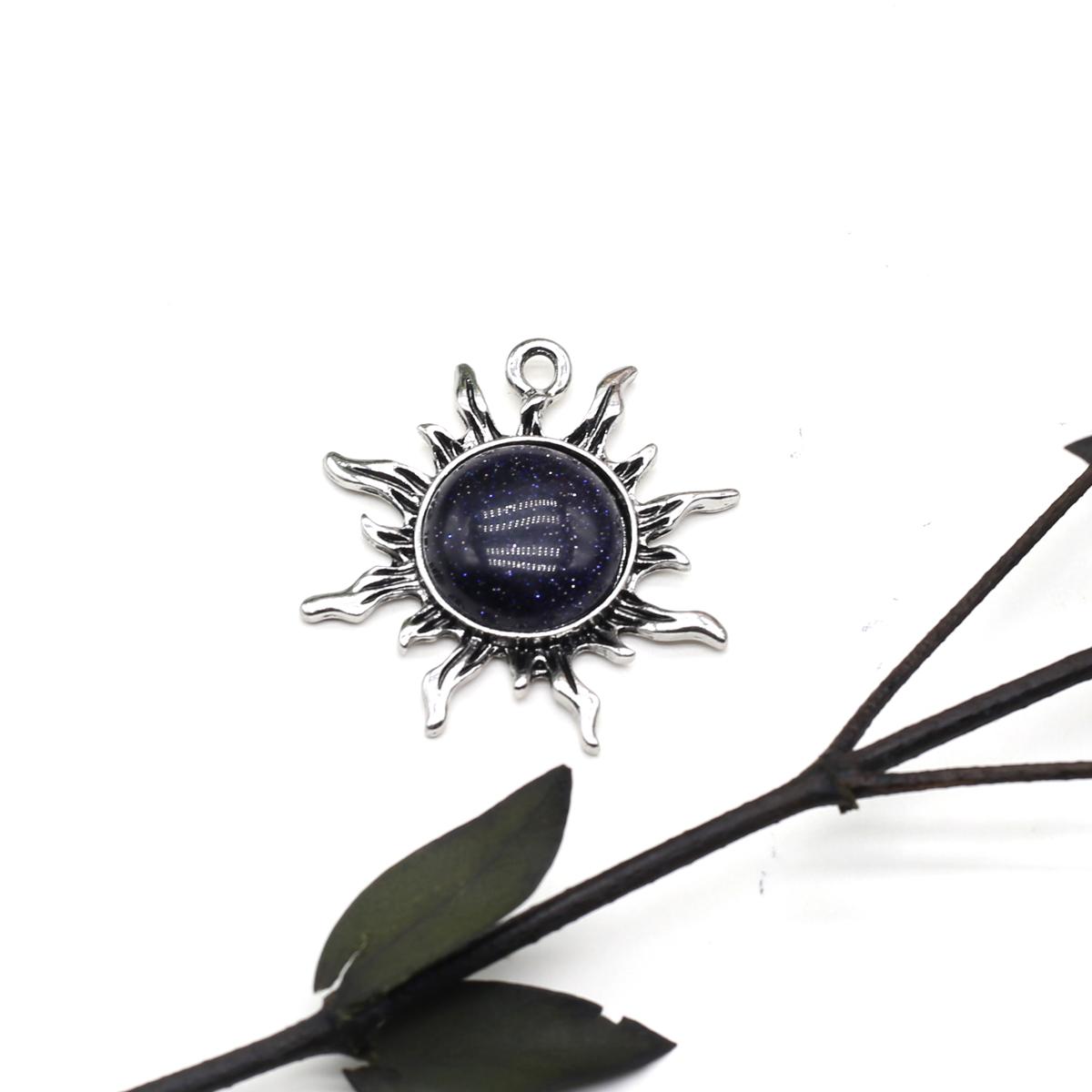 

1 шт. модный кулон из натурального камня ручной работы в форме солнца кристалл розовый кварц зеленый авантюрин подвески для изготовления ювелирных изделий DIY аксессуары для ожерелья 35x40 мм 35x40mm