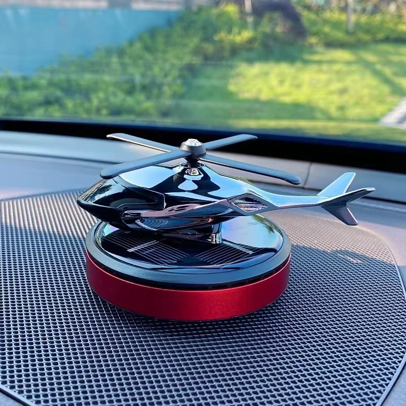 Car perfume decoration Solar rotating aircraft creative personality car console decoration supplies