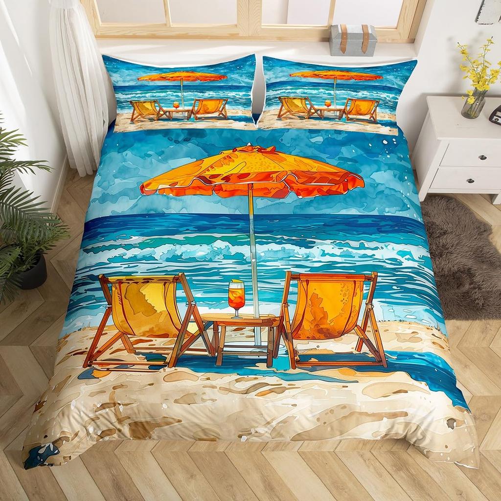 Juice Drink Duvet Cover Sets Queen King Lightweight Quilt Covers Bedroom Decor Cool Summer Themed Bedspread Covers No Comforter