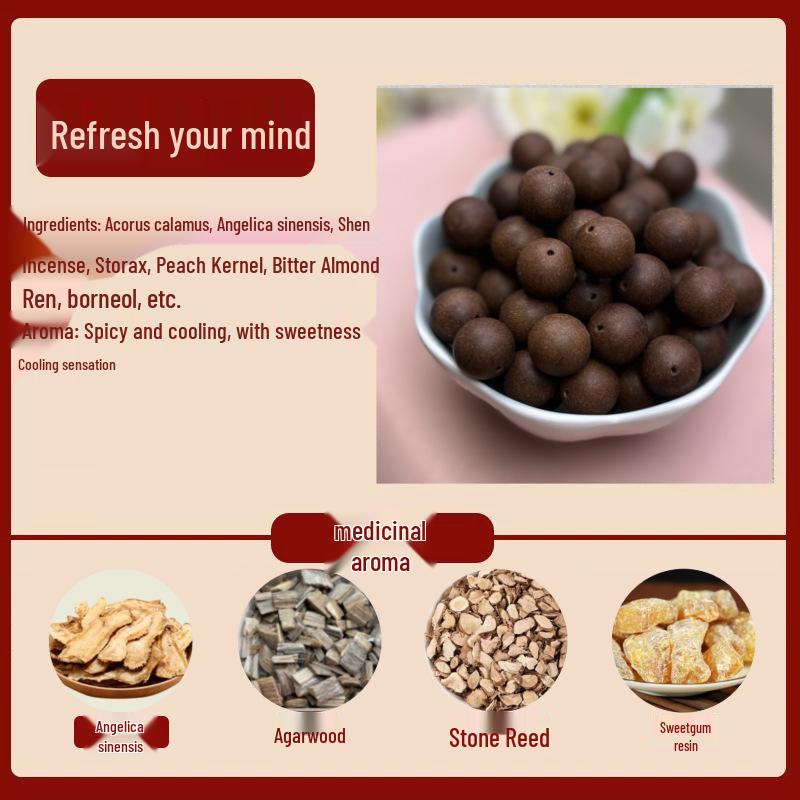 Natural Handmade Incense Beads: Ancient Method for Refreshing and Clearing the Mind - Incense Bracelet DIY Kit. 8MM Single Bead