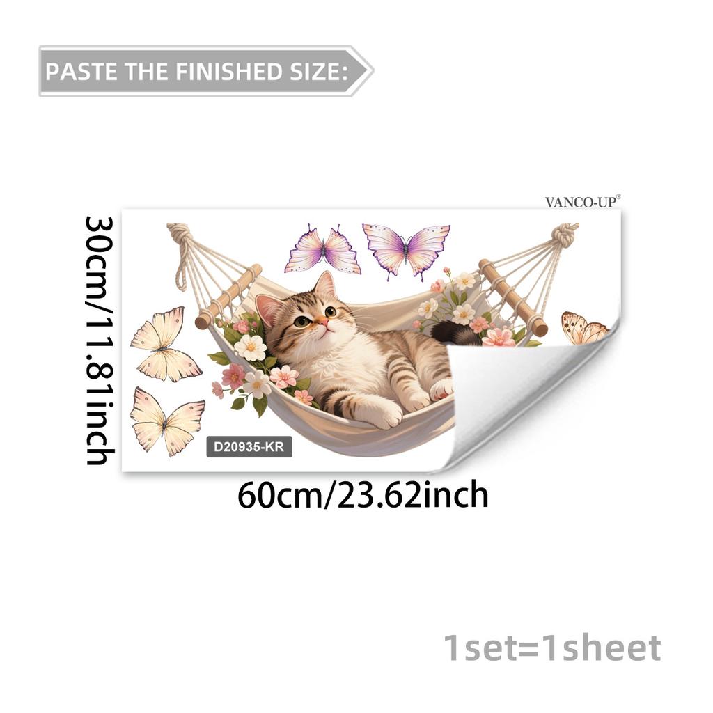 Static Cling Window Stickers Cartoon Animals Butterflies Flowers Removable No Glue Glass Door Shop Window Home Decor