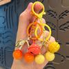 3D Cherry Fruit Keychain Pendant with Bell for Student Backpacks
