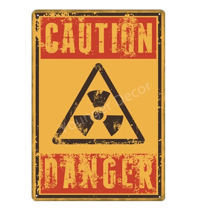 No Parking Metal Signs Tin Poster Caution Danger No Smoking Wall Art Painting Advertising Board Vintage Home Decor YI-212
