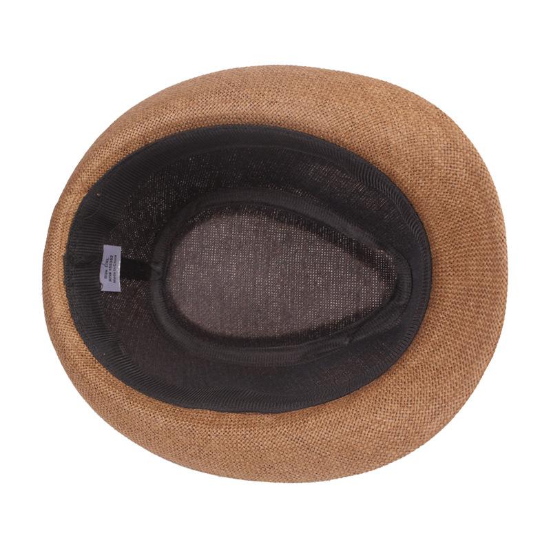 Men's Bowler Hat Summer Straw Hat Men Jazz Hat Gentleman Hat Breathable Sun Hat