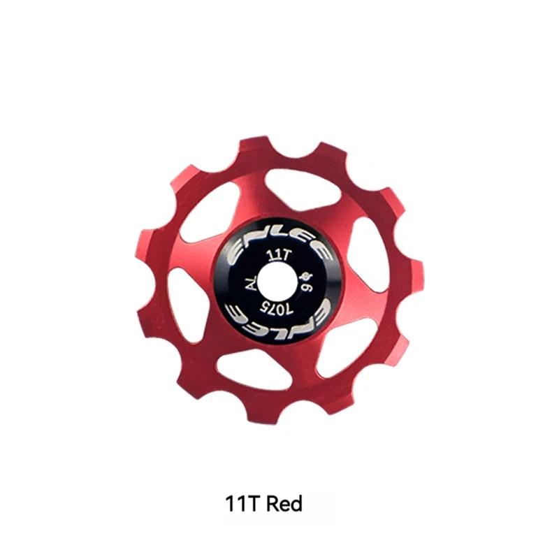 Bicycle Aluminum Alloy Rear Guide Wheel Mountain Bike Bearing Anode CNC 11T 13T Toothed Derailleur Riding Equipment