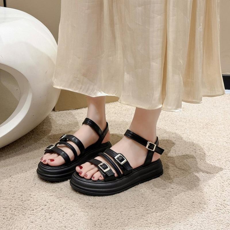 Fashion 2025 Cross Strap Wedge Heel Sandals Woman Summer Chunky Platform Slingbacks Women Slippers Thick Bottom Slides Flip Flops