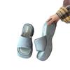 Thick-soled slippers for women's summer outer wear 2025 new high-end style with skirt height increase one-word drag muffin bottom cool slippers tide