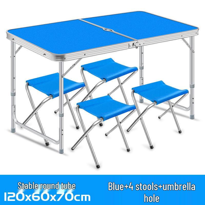 Portable Outdoor Folding Table & Chairs for Street Vendors and Camping