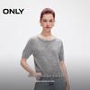 Only Women's Pearl Round Neck Short Sleeve Cropped Knit Top