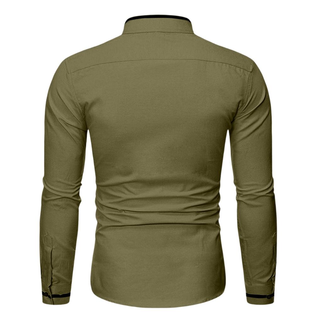 Men's Long-sleeved Solid Color High-end Shirt, Loose And Versatile Shirt For Men