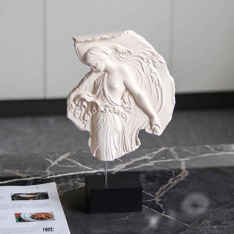 Nordic Goddess Relief Sculpture Ornament for Home or Hotel Decor