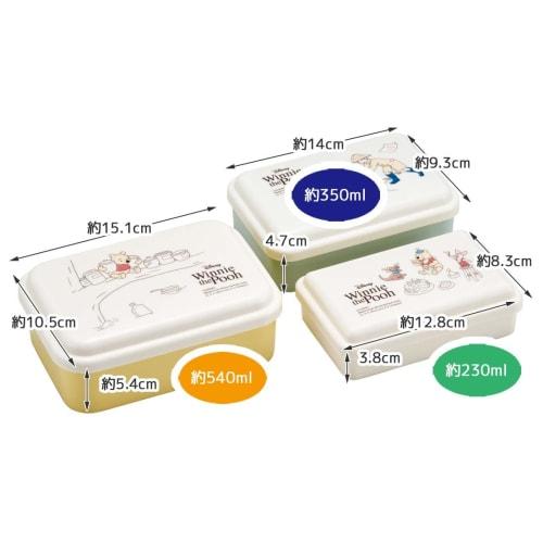 Skater Antibacterial Seal Container Storage Container Disney Winnie the Pooh Cafe Set of 3 Made In Japan SLUS3AG-A