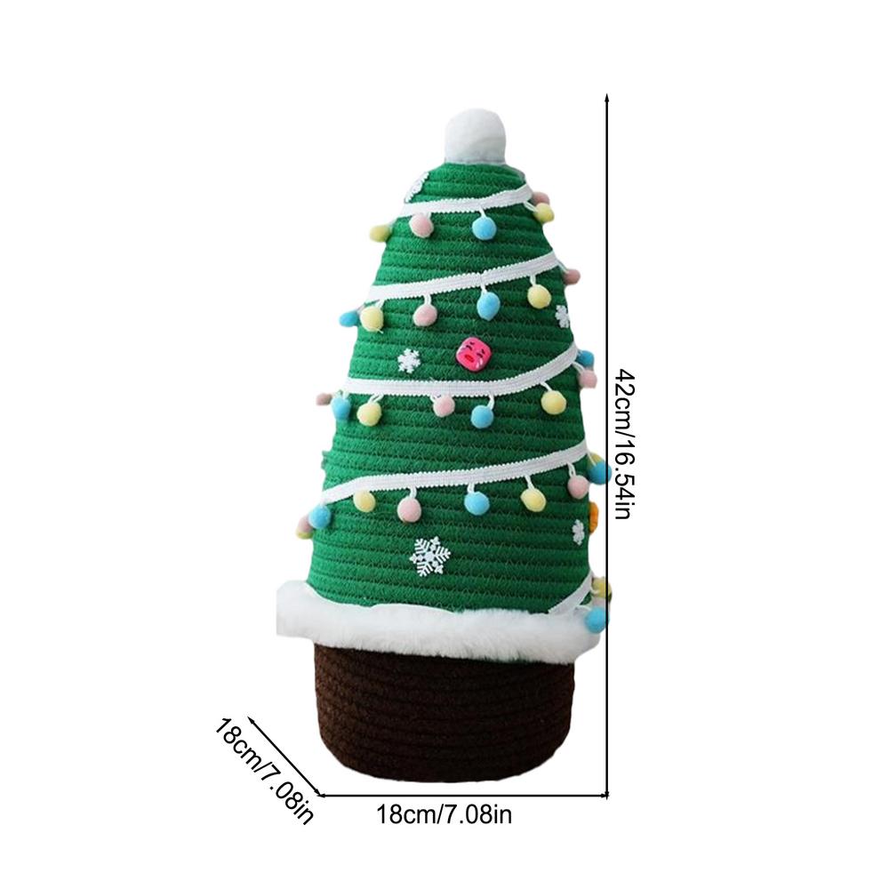 Christmas Rope Basket Holiday Christmas Tree Shape Storage Box 42cm/16.5inch Holiday Storage Box Hamper Storage Bins With Lids