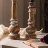 Vintage Candle Holder Wooden Candles Holders Luxury Elegant Candlestick Aesthetic Decorative Candlesticks Table Decorations