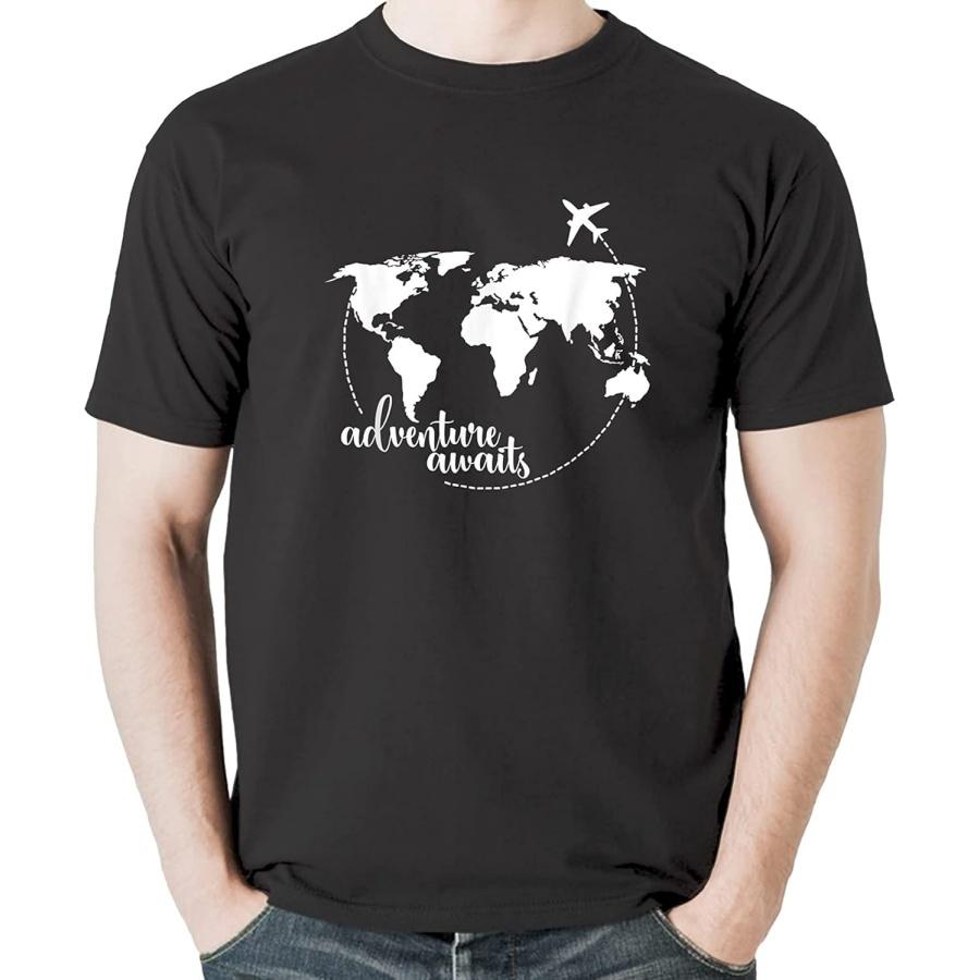 

Adventure Awaits World Map for Travel Vacations T-Shirt Sweatshirt Hoodie Tanktop for Men Women Kids Black XL різнокольоровий