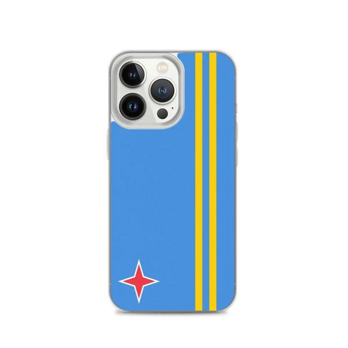Coque iPhone - Drapeau Aruba - iPhone 13 Pro - Souple - Design fin - Multicolore