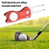 Horquilla de golf con función de succión magnética, tamaño compacto, portátil, marcador de bola de alineación de putt magnético, herramienta de reparación de divot de golf plegable