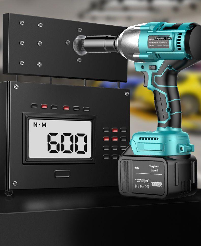 High Torque Brushless Electric Impact Wrench with Lithium Battery and Air Duster