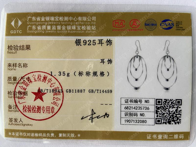 925 Sterling Silver Oval Multi Circle Swirl Earrings for Women Wedding Engagement Party Fashion Jewelry