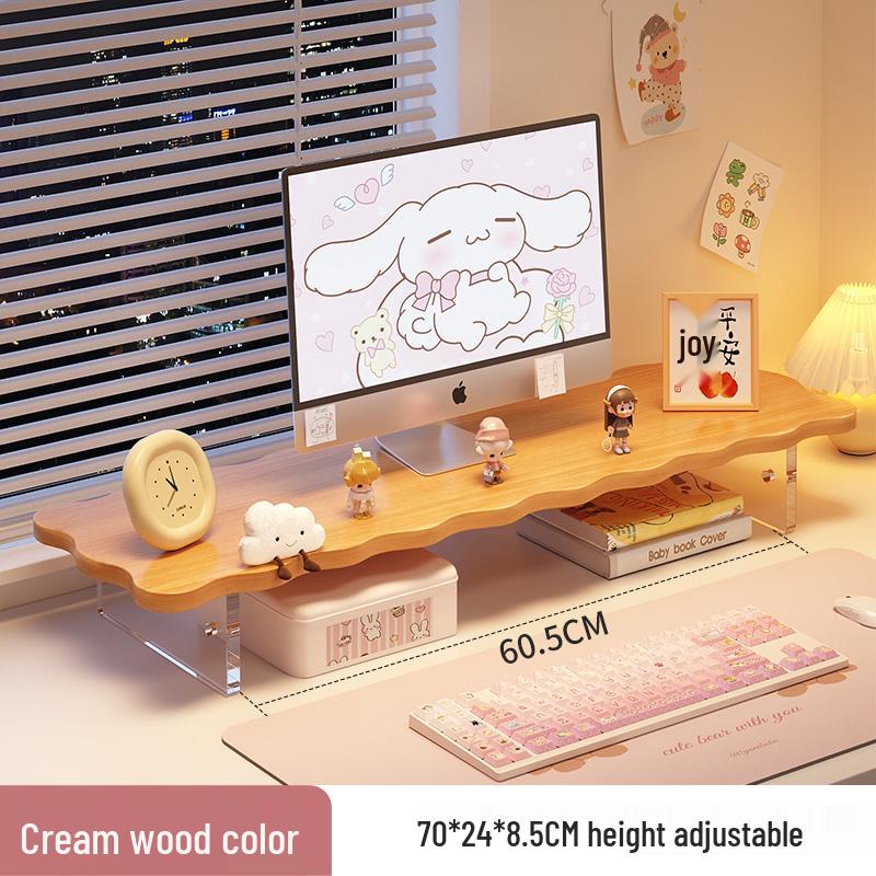 Monitor Riser and Keyboard Tray Combo Stand