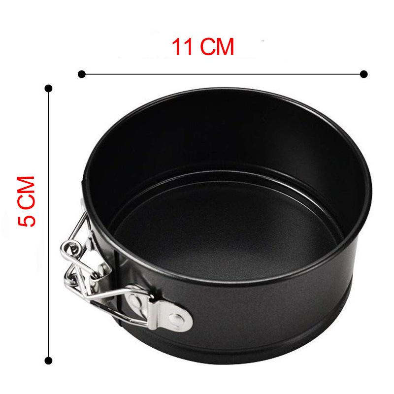Round Non-stick Cake Pan Set - Removable Bottom, Latch Design, Carbon Steel, 3-Piece for Baking Pizza and More