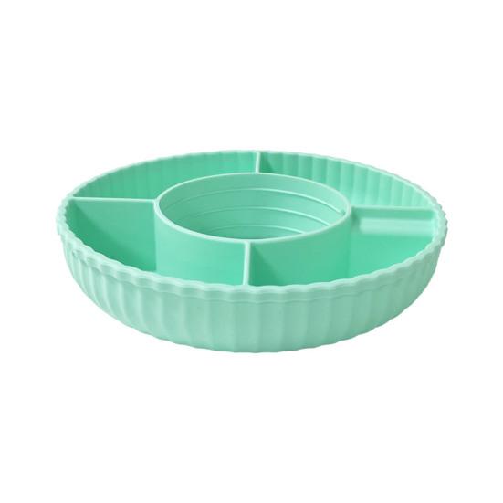 Snack Bowl Silicone Snack Platter for 40 Oz Cups Reusable Snack Tray 4-Compartment Snack Container for Cup Accessories Easy To Clean Serving