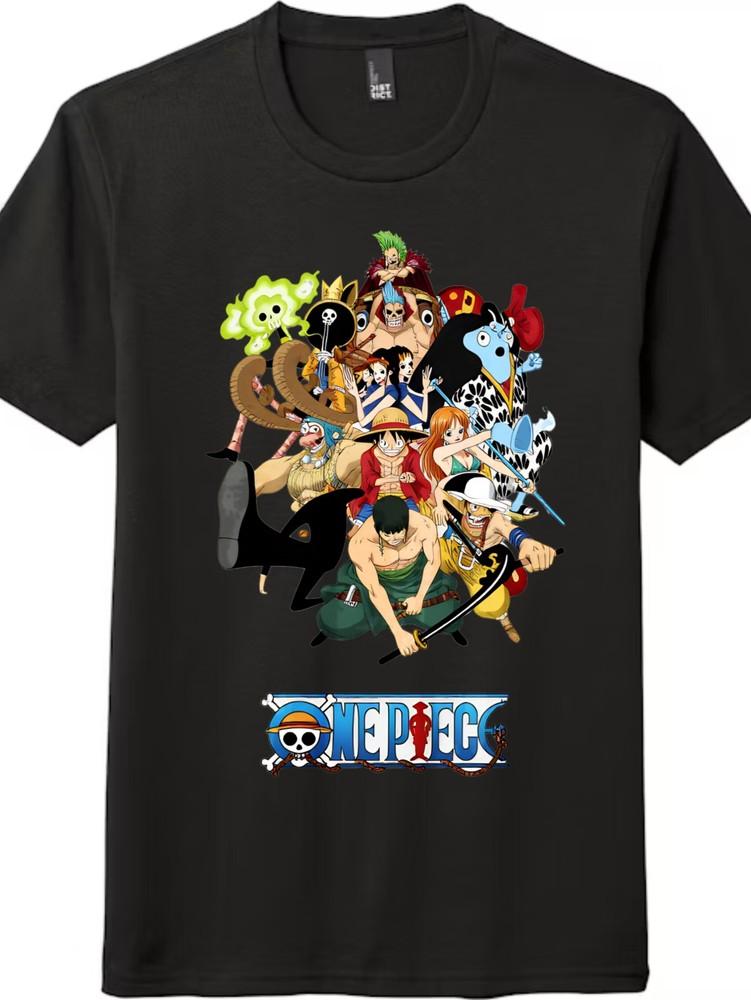

Straw Hat Crew Adventure Anime T-shirt,Passionate Outfit for One Piece Fans Tee 4XL
