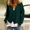 Minimalist Long Sleeve Button Down Knit Sweater Womens Lightweight Stretch Fabric Easy Layering Oversized Cardigan Coat
