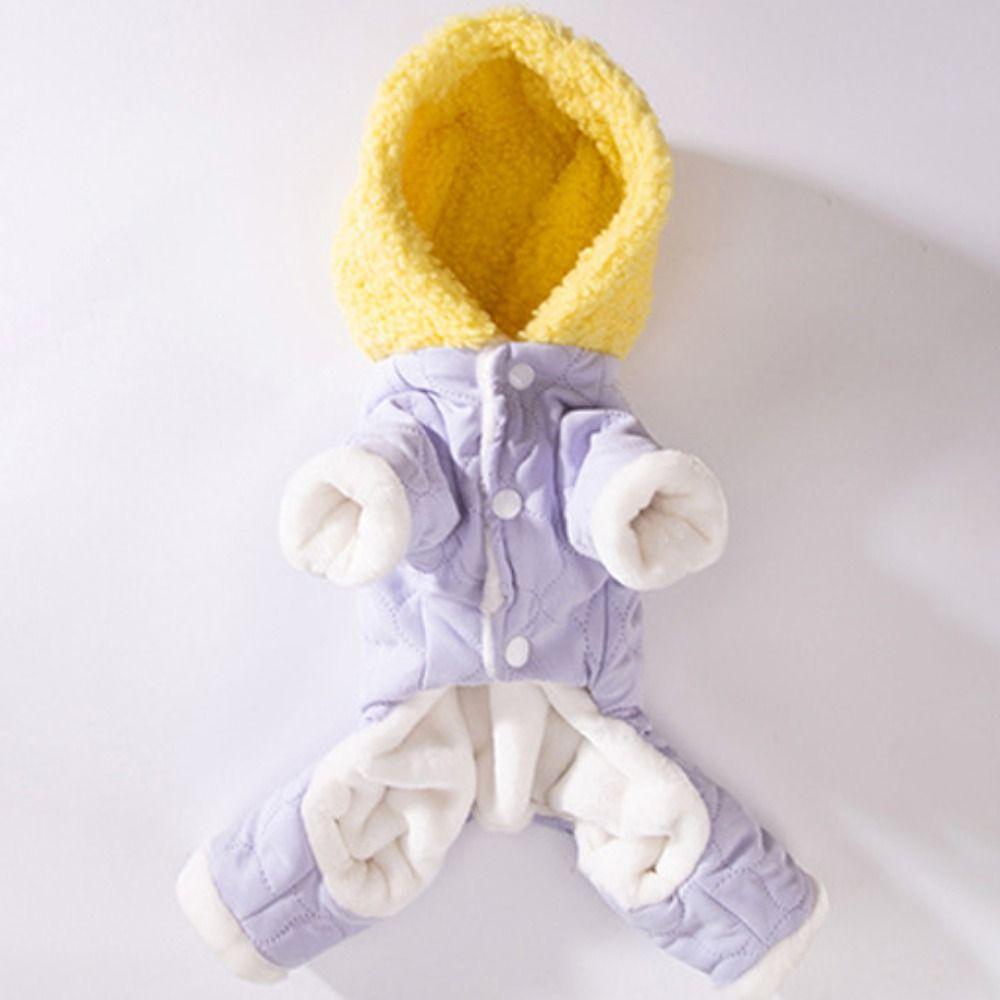 Neue verdickte Hundekleidung Winter warm mit Samtjacke Teddybär Mantel Haustierbedarf mit Hut Welpenkleidung Weste für draußen