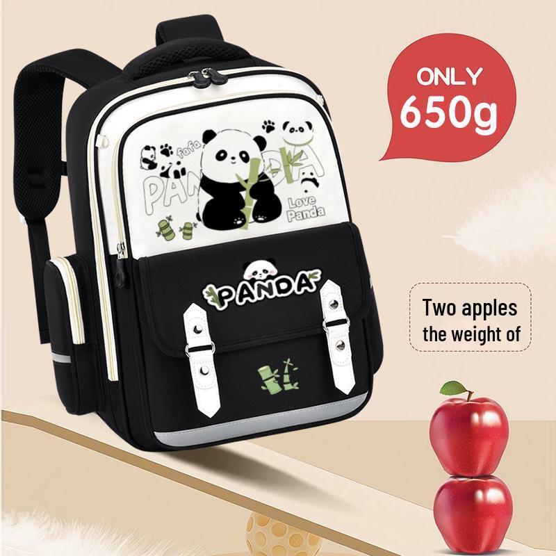 Panda Huahua Kids' Backpack - Large Capacity Spine Protection, Load Reduction, Double Shoulder for Grades 3-6